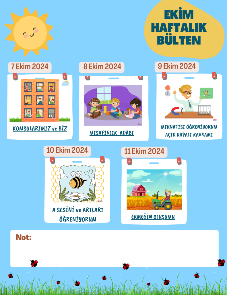 Ekim Aylık ve Haftalık Bülteni Annenin Okulu